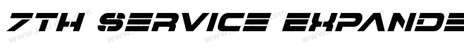 7th Service Expanded Italic字体转换